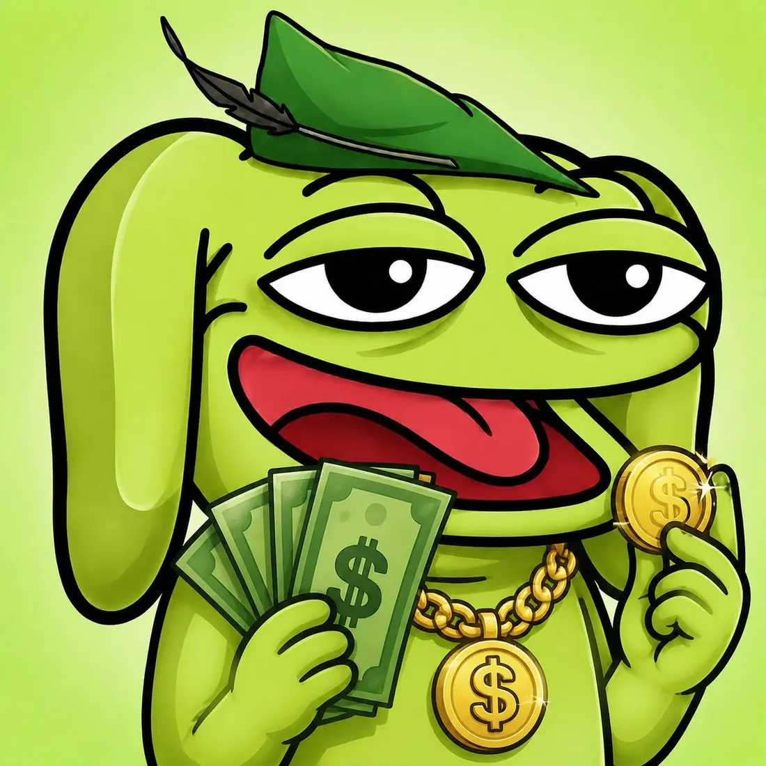 Randy holding coins and cash
